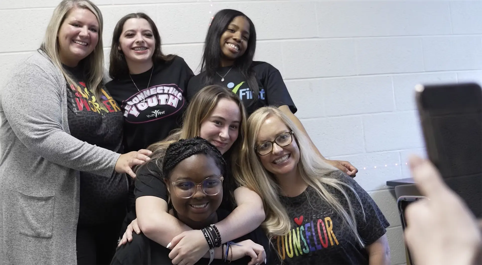 Youth First counselors and students